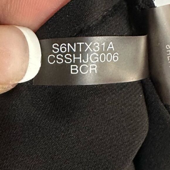 Calvin Klein black sleeveless floral lace overlay round neck blouse-L - Picture 4 of 5